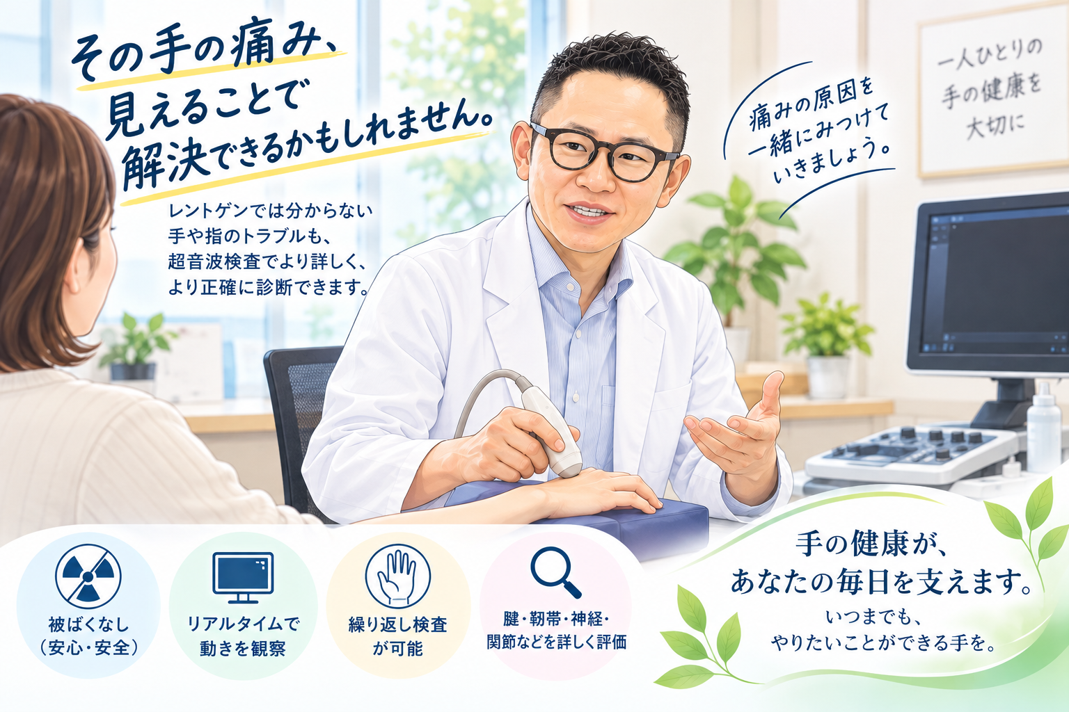 手の超音波検査(エコー検査)の精度とは? 最新論文から解説 - はせがわ